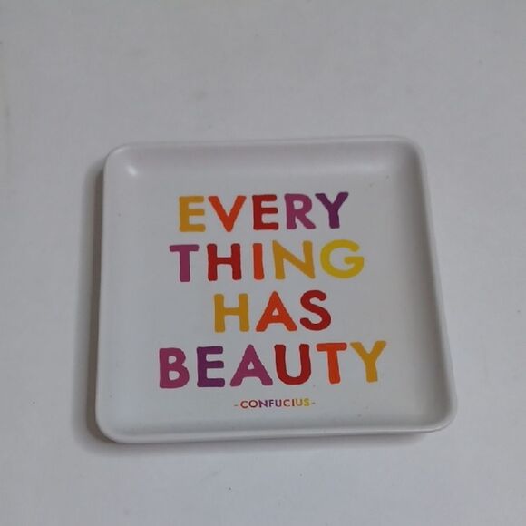 Quatable “Every Thing Has Beauty” Confucius Trinket Tray Jewelry Dish - Picture 1 of 5